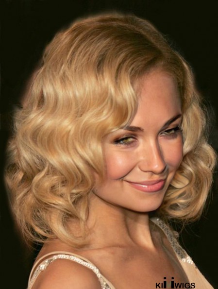 Nicole Richie Wig Wavy Style Shoulder Style Blonde Color