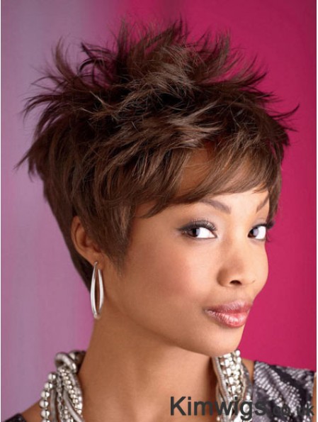 Cropped Wig African American Capless Wig UK Realistic Short Wig For Women