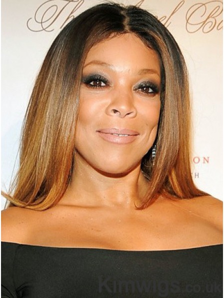 Without Bangs Straight Ombre/2 Tone 20 inch Natural Wendy Williams Wigs