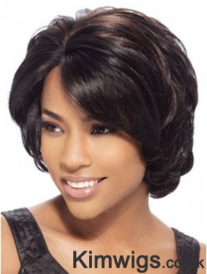 Chin Length African American Wig Brown Color Wig UK Cheap