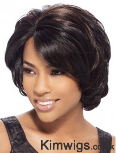 Chin Length African American Wig Brown Color Wig UK Cheap