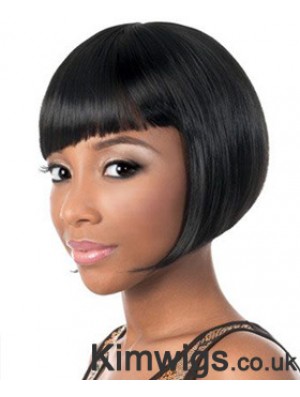 Short Black Yaki Bobs New African American Wigs