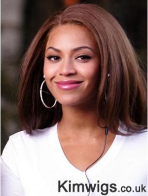 Shoulder Length Straight Without Bangs Lace Front 14 inch Best Beyonce Wigs