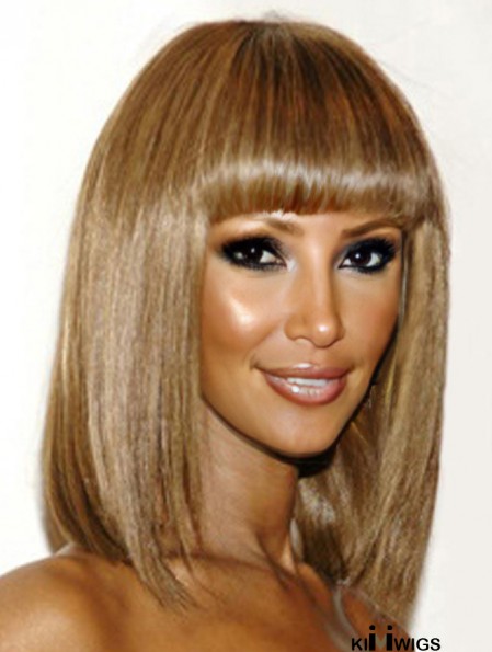 Shoulder Length Yaki Capless Blonde 12 inch Discount Iman Wigs