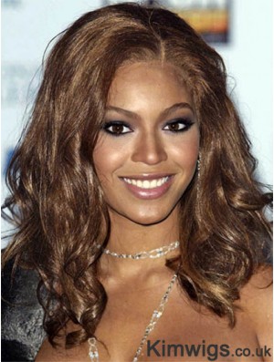 Lace Front Brown Wig Beyonce Long Wavy Wig Without Bangs Celebrity Wig UK