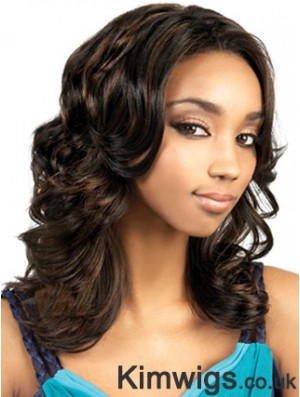 Long Brown Wavy Without Bangs Gorgeous African American Wigs