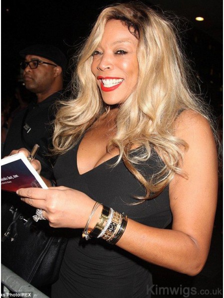 Without Bangs Wavy Blonde 20 inch Ideal Wendy Williams Wigs