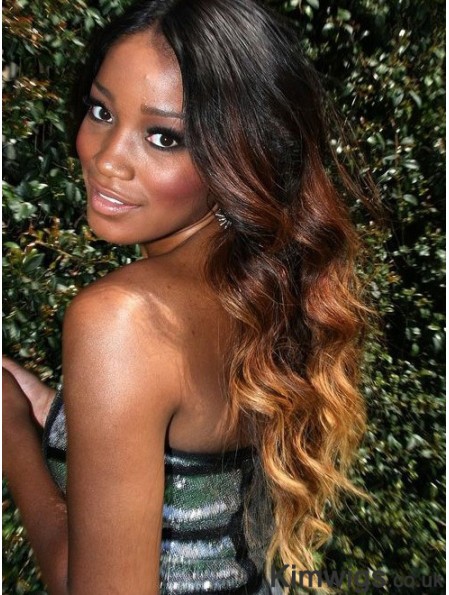 Full Lace Human Hair Wigs UK With Long Length Ombre/2 Color