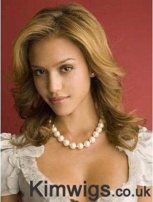 Wavy Lace Front Without Bangs Long Blonde Fabulous Jessica Alba Wigs