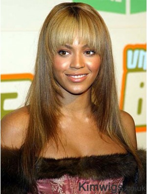 Long Straight With Bangs Capless 22 inch Hairstyles Beyonce Wigs