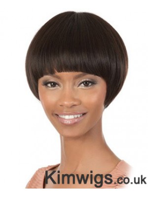 Short Brown Straight Bobs Cheapest African American Wigs