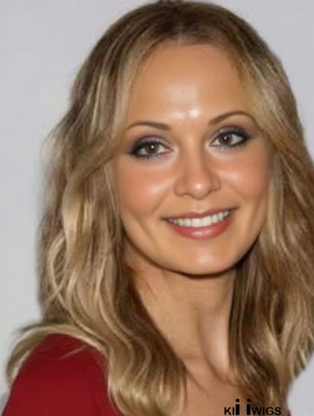 Blonde Shoulder Wavy Low Density Lace Front Mono Heat Friendly Wavy Nicole Richie wig UK