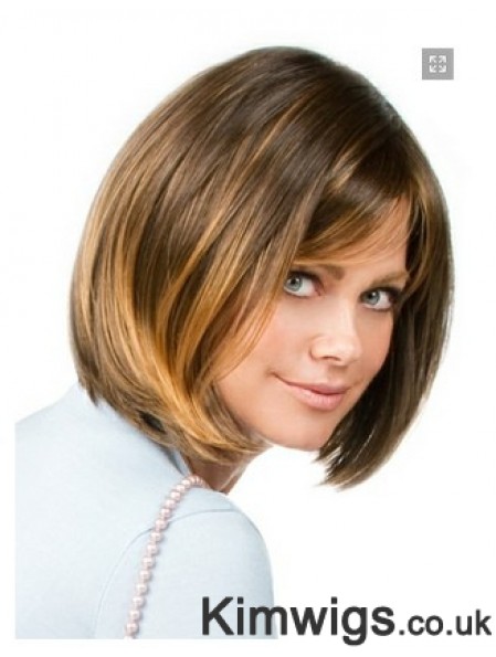 Capless Chin Length Straight Blonde Popular Bob Wigs