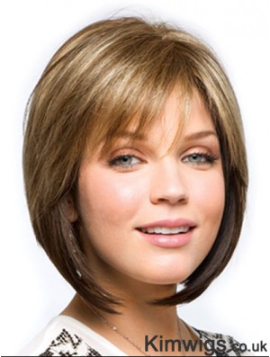 Ladies Bob Wig Straight Chin Length Wig Capless Wig For Women