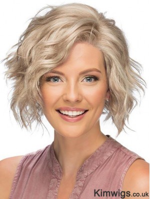 Curly Blonde Wig Short Lace Front Wig Classic Women Wig UK