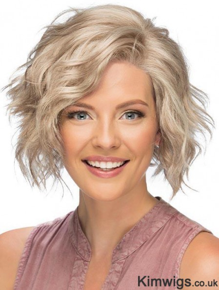 Curly Blonde Wig Short Lace Front Wig Classic Women Wig UK