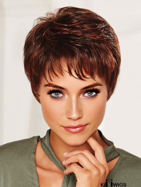 Boycuts Short Wig Auburn Hair Synthetic Capless Wig UK 4 Inch