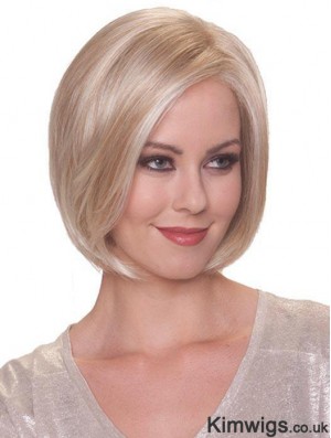 Blonde Bob Wig Synthetic Mono Top Wig Cheap Online For Ladies