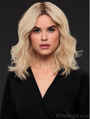 Layered 14 inch Shoulder Length Wavy Style Medium Wigs