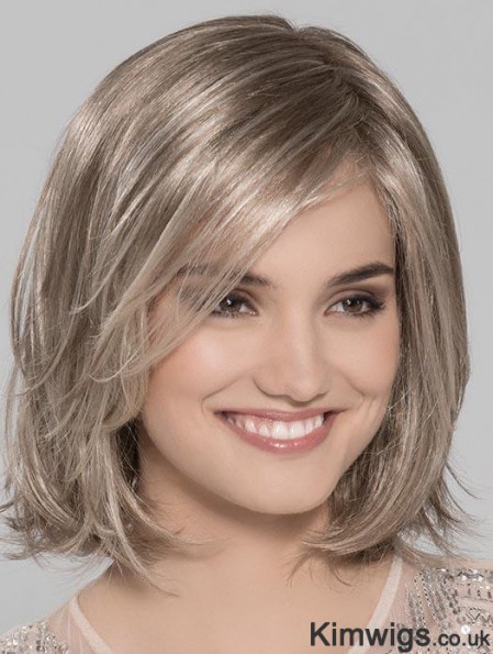 Blonde Discount Wavy Chin Length Synthetic Bob Wigs