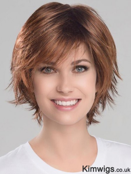 Auburn Beautiful Wavy Short Synthetic Bob Wigs