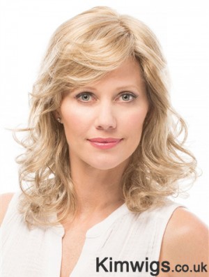 Layered 14 inch Shoulder Length Wavy Style Medium Wigs