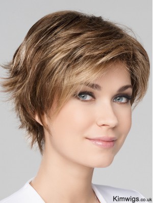 Monofilament Wig Blonde Hair Wig Short Style 8 Inch