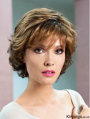 Wavy Short Wig UK Brown Color Women Wig Online