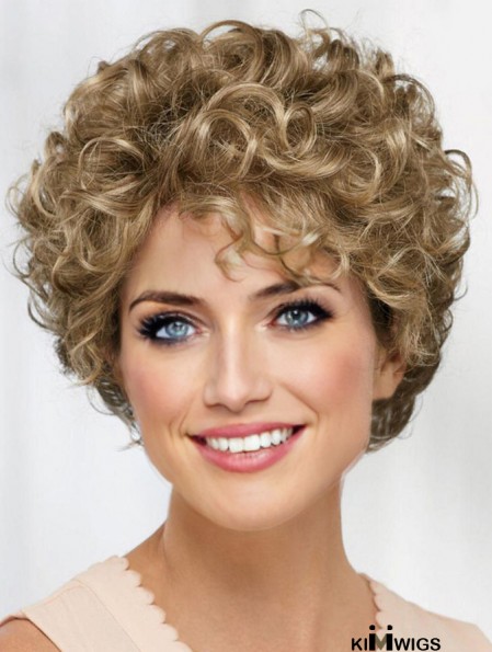 Curly Blonde Short 8 inch Soft Classic Wigs