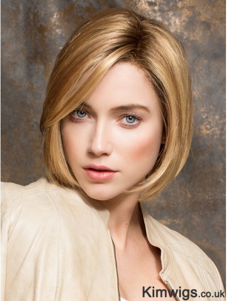 Chin Length Blonde No-Fuss 10 inch Straight Bob Wigs