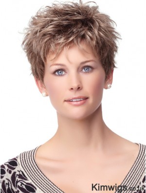 Curly Synthetic Wigs With Synthetic Capless Boycuts Curly Style