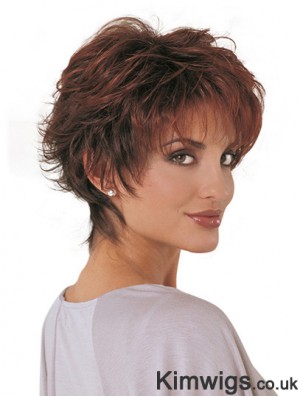 Synthetic Fashion Wigs Classic Cut Short Length Auburn Color