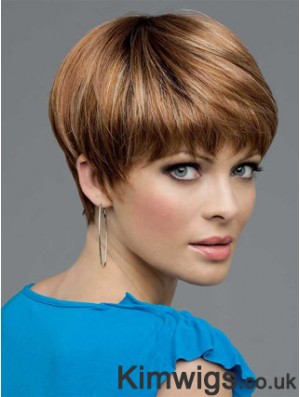 Synthetic Lace Wigs UK With Lace Front Bobs Cut Straight Length