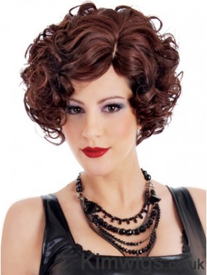 Auburn 10 inch Short Curly Layered Sleek Short Hair Wigs Synthetic