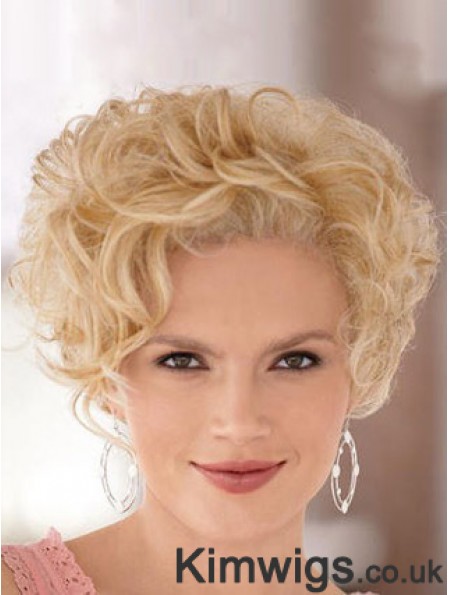 High Quality Blonde Short Curly Classic Lace Front Wigs