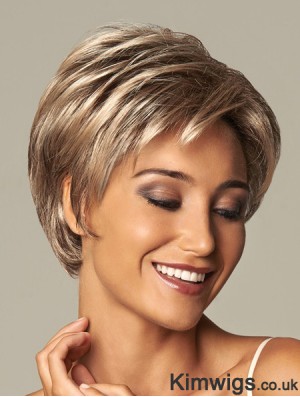 Wavy Layered 8 inch Blonde Trendy Synthetic Wigs