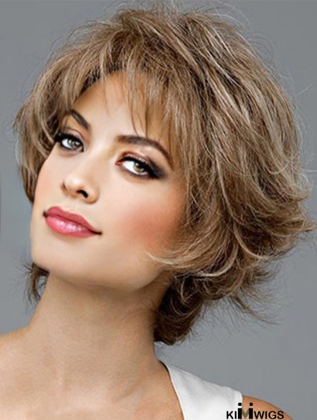 Cheap Synthetic Hair UK Layered Cut Short Length Wavy Style