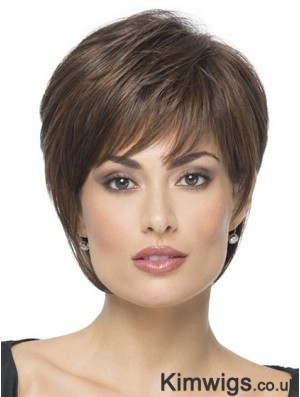 Short Boycuts Straight Brown Hairstyles Synthetic Wigs