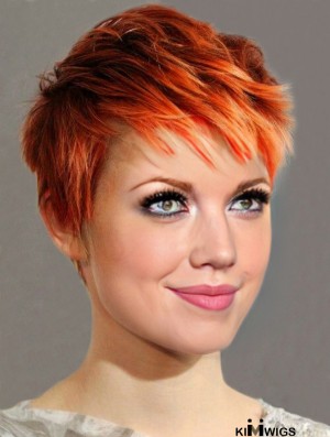 Cheap Synthetic Hair Lace Front Hayley Williams Wigs UK Straight Style Cropped Color