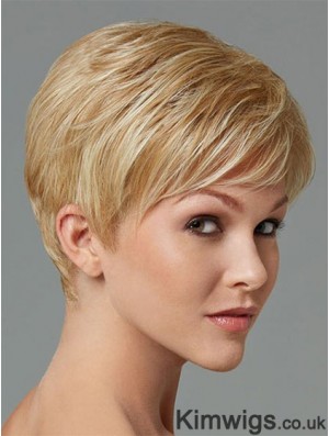 Synthetic Hair For Sale Boycuts Cropped Length Blonde Color