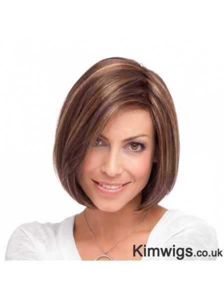 Lace Front Chin Length Straight Brown Incredible Bob Wigs