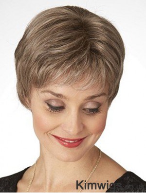 Good Brown Short Straight Classic Lace Front Wigs