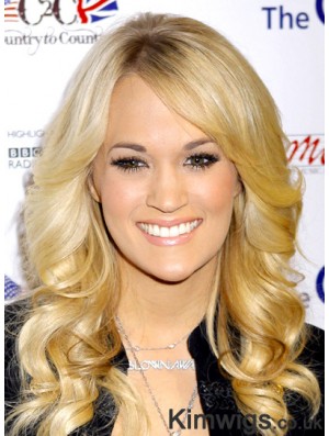 Popular Blonde Long Wavy 19 inch Layered Carrie Underwood Lace Wigs