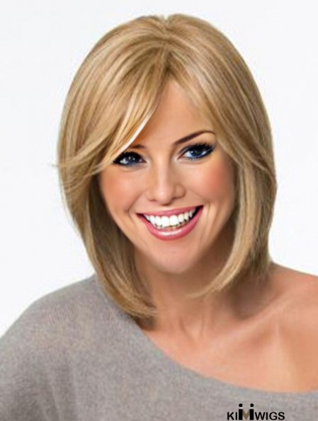 Straight Layered 12 inch Blonde Best Synthetic Wigs