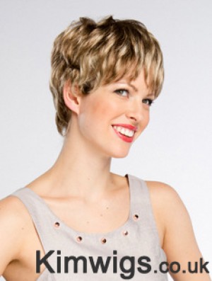 Short Wavy Monofilament Layered 8 inch Online Synthetic Wigs