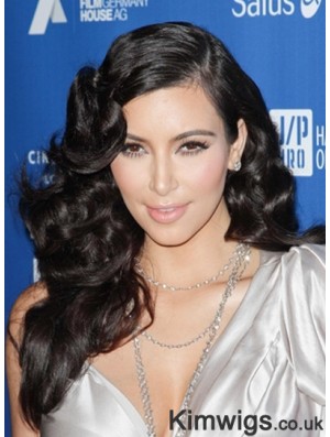Black Long Curly Lace Front Hairstyles 22 inch Kim Kardashian Wigs