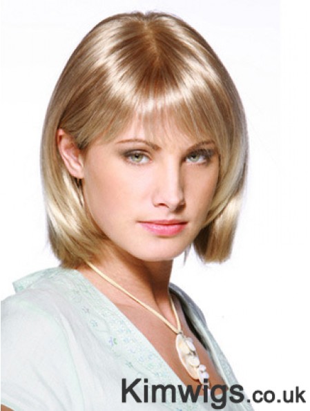 Lace Front Chin Length Straight Blonde Fabulous Bob Wigs