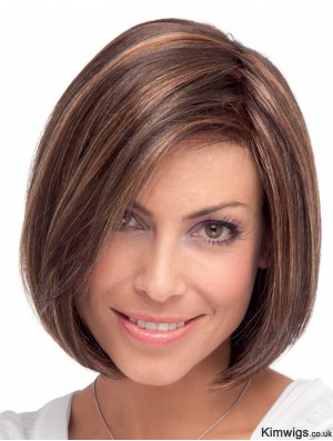 Lace Front Chin Length Straight Brown Gorgeous Bob Wigs