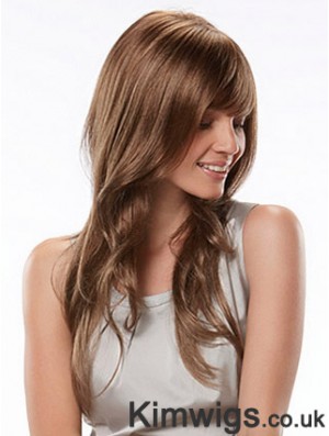 Long With Bangs Wavy Auburn Fashion Synthetic Wigs