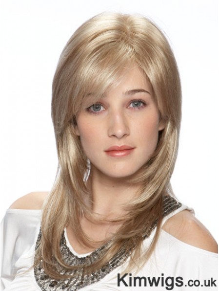 Straight Layered Long Blonde Stylish Lace Front Wigs